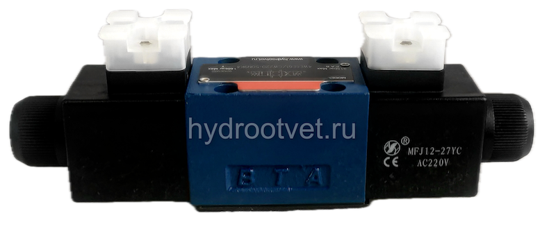 4WE6E61/CW220-50N9K4 - Гидрораспределитель золотниковый Ду 6 с электроуправлением, схема E (44), электроуправление W230, возврат - пружинный