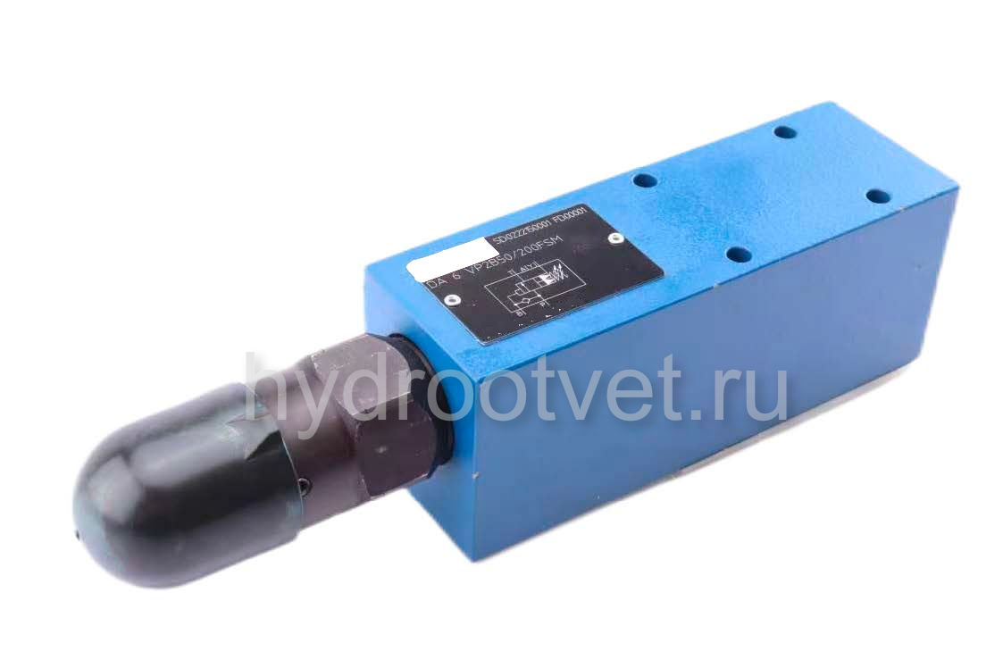 DA6VA2B5X/200FSM - Разгрузочный предохранительный клапан Ду6 с давлением настройки до 200 бар, подключение насоса в канал А