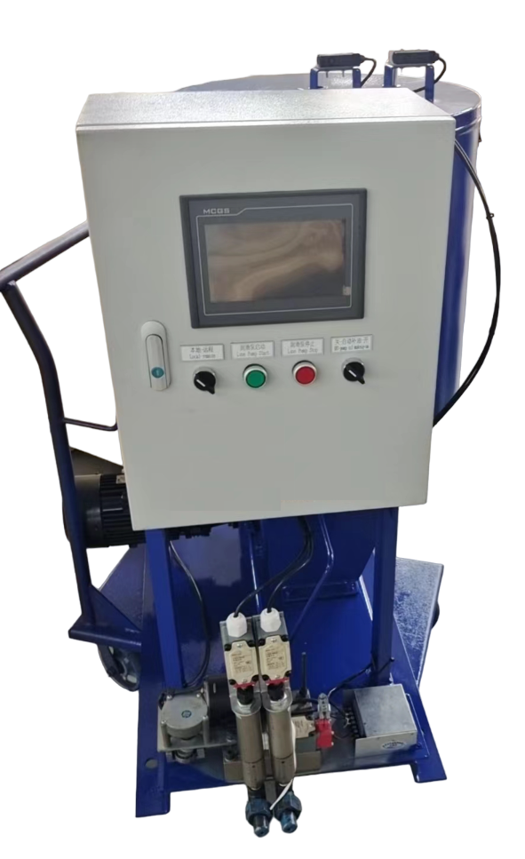 GDK03 with PLC / DRB9-P365Z with control system - Станция смазки электрическая для двухлинейных систем, рабочее давление до 400 бар, подача 365 мл/мин, мощность двигателя 1,5 кВт, объем бака 100 литров; тип станции - Станция с системой управления с наборо