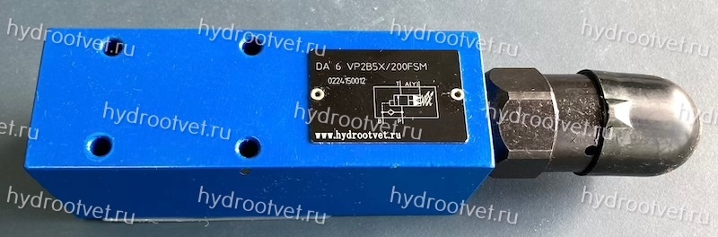 DA6VP2A5X/200FSM - Разгрузочный предохранительный клапан Ду6 с давлением настройки до 200 бар, подключение насоса в канал P