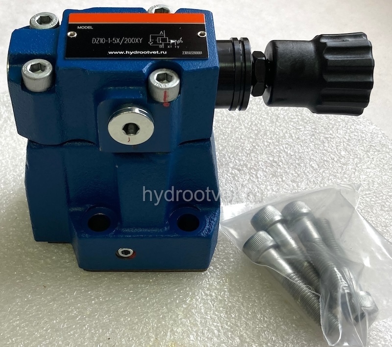 DZ10-2-5X/200XY - Клапан последовательности непрямого действия Ду10, с обратным клапаном с давлением регулировки до 200 бар, каналы управления X и Y - внешние