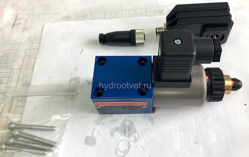 DBETE-6X/50G24K31A1V - Пропорциональный предохранительный клапан Ду6 (пилот), давление регулировки до 50 бар, встроенные усилитель = есть