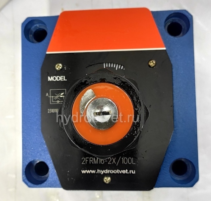 2FRM16-2X/160LB - Регулятор расхода Ду16 для монтажа на плиту, номинальный расход 160 л/мин, регулировка компенсатора - В = есть