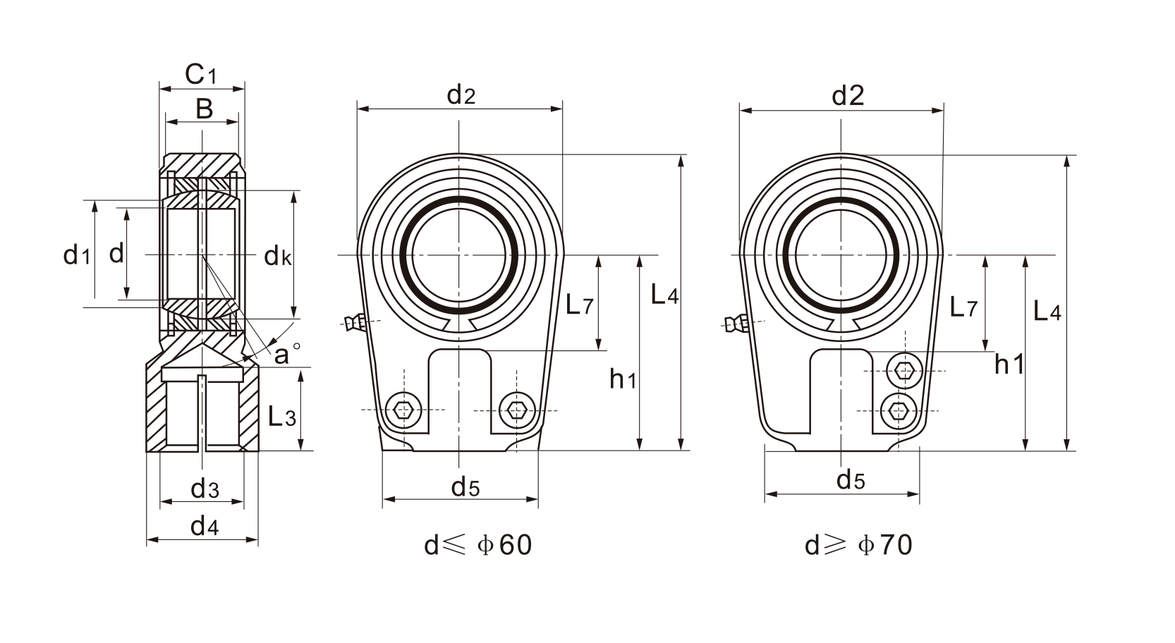 Проушина серии GIHR-K100DO