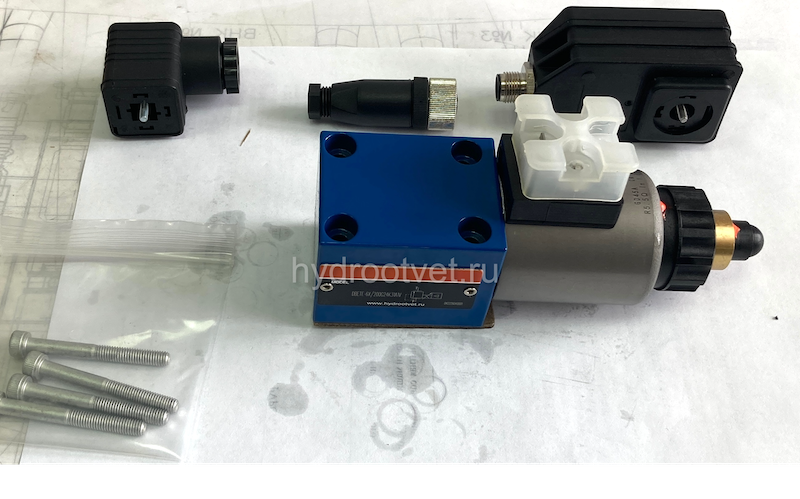 DBETE-6X/100G24K31A1V - Пропорциональный предохранительный клапан Ду6 (пилот), давление регулировки до 100 бар, встроенные усилитель = есть