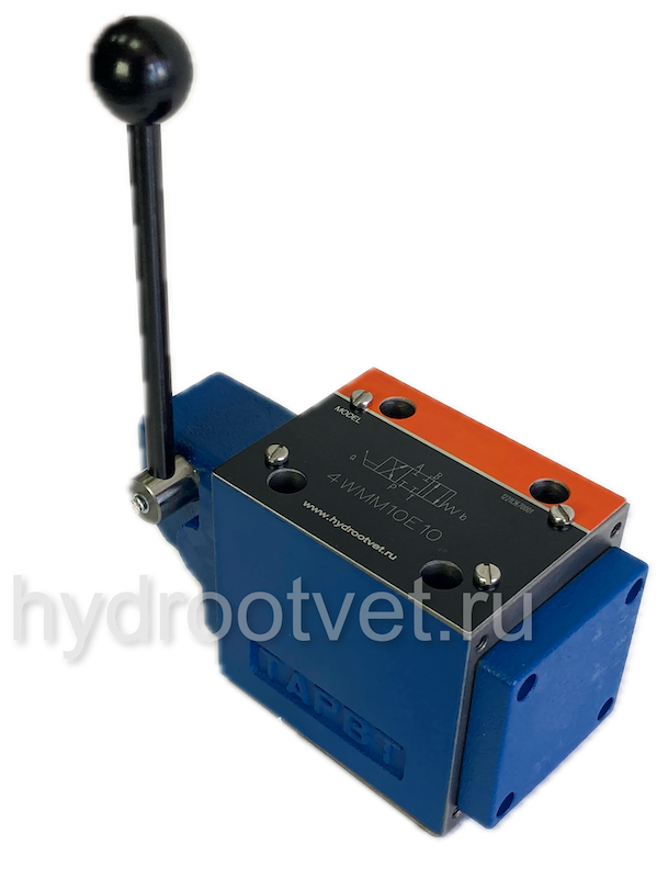 3WMM10A10/F - Гидрораспределитель Ду 10 с ручным управлением, схема A (573), возврат - F = фиксатор