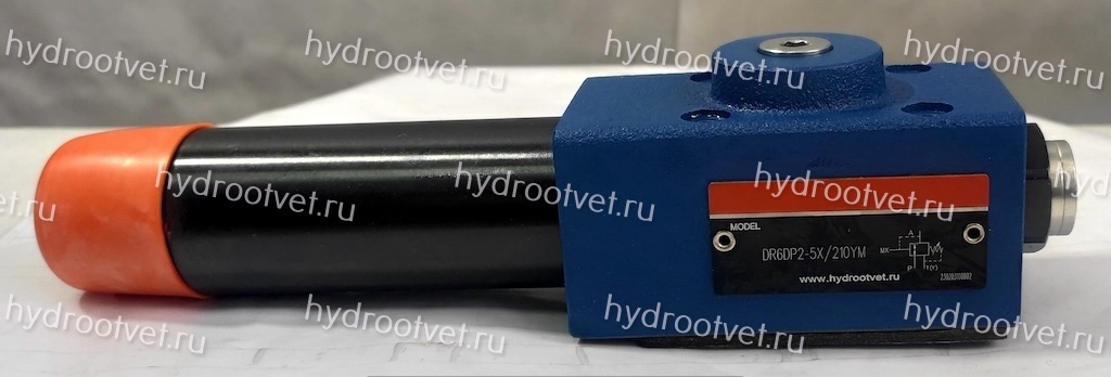 DR6DP2-5X/75Y - Редукционный клапан Ду 6 трехлинейный, прямого действия с давлением настройки до 75 бар, с элементом регулировки: 2 = винт, обратный клапан - есть