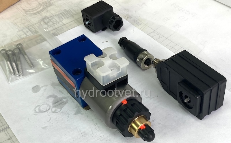 DBETE-6X/350G24K31A1V - Пропорциональный предохранительный клапан Ду6 (пилот), давление регулировки до 350 бар, встроенные усилитель = есть