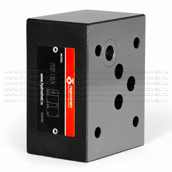 Z1S10T-1-30/V - Обратный клапан модульного монтажа Ду10 обратный клапан в канале T (со стороны плиты), давление открытия 0,5 бар