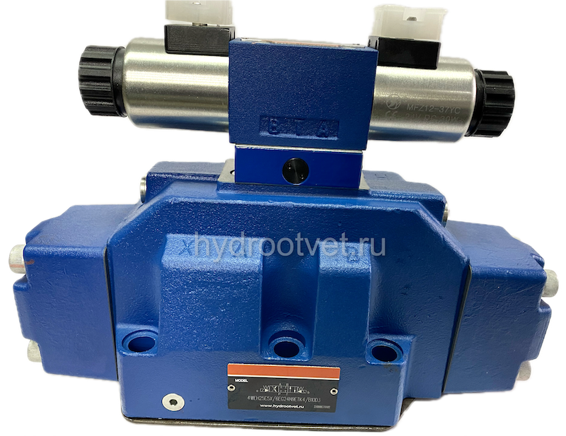 H-4WEH25HD6X/OF6EW230N9ETK4/B10D3 - Гидрораспределитель с электроуправлением Ду25 схема D (574А/ОФ), напряжение W230, каналы управления ET - X и Y - внутренние