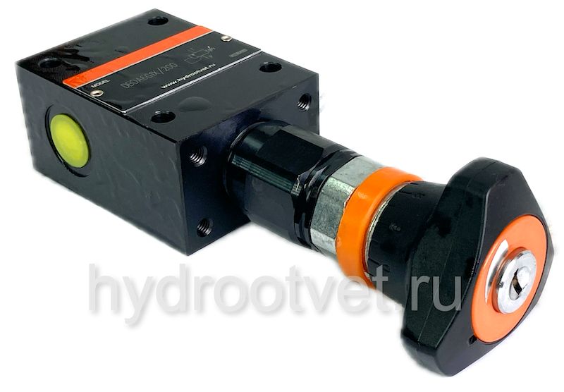 DBDA10G1X/200 - Предохранительный клапан прямого управления Ду10, давление регулировки до 200 бар, тип монтажа - резьбовой, элемент регулировки A = рукоятка с ключом