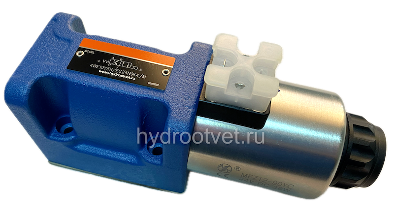 3WE10A5X/EG24N9K4/M - Гидрораспределитель золотниковый Ду 10 (серия 5X) с электроуправлением G24, схема A (573), возврат - пружинный