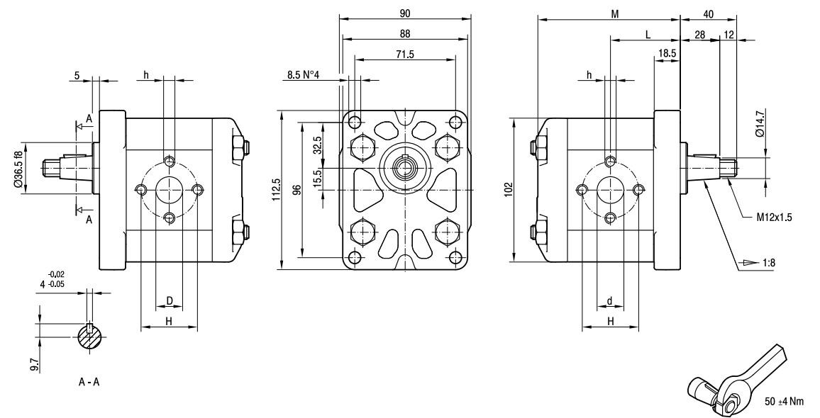 Гидравлические шестерёнчатые насосы серии ALP2-D-10