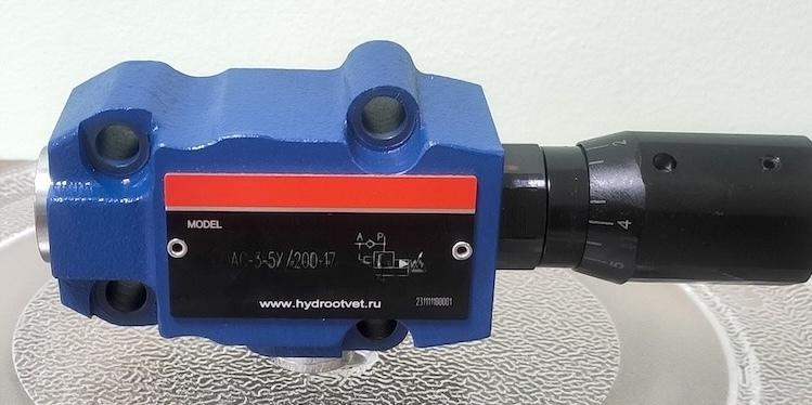 DAC-3-5X/200-17 - Пилот разгрузочного предохранительного клапана без основного плунжера с давлением настройки до 200 бар, с разностью срабатывания в 17%