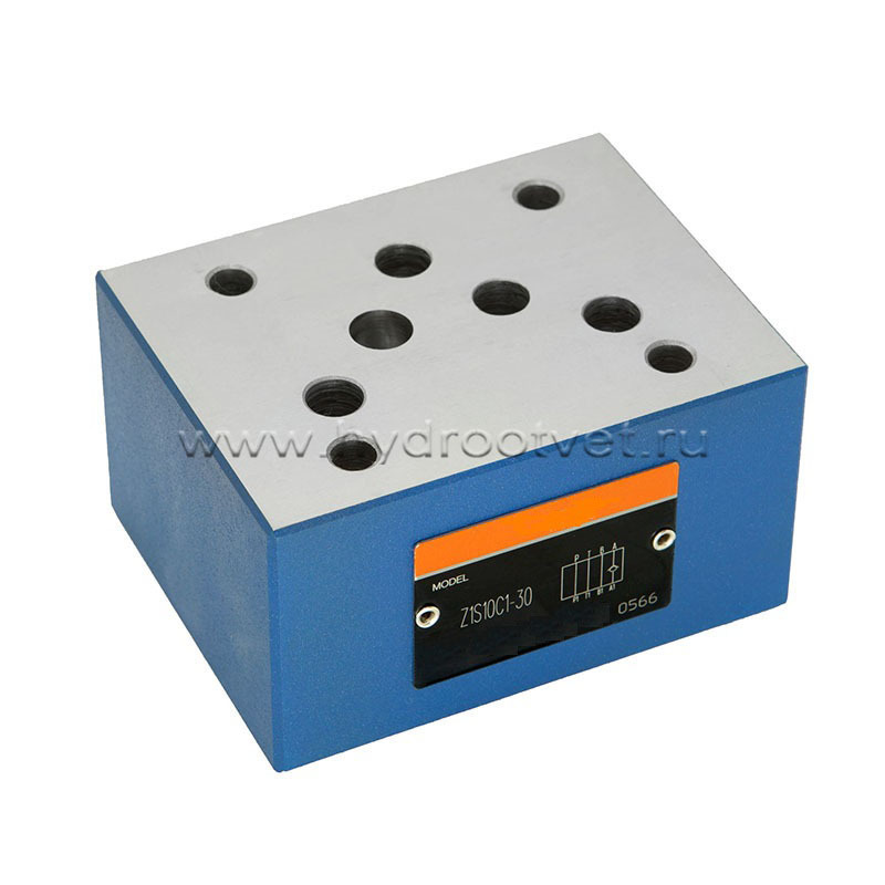 Z1S10F-2-30/V - Обратный клапан модульного монтажа Ду10 обратный клапан в канале A и B (со стороны плиты), давление открытия 3 бар