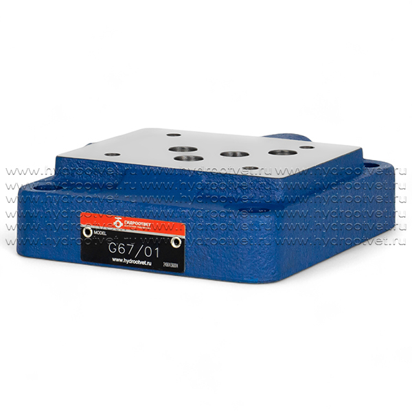 G67/01 - Стальная плита для монтажа клапанов типоразмера Ду10, стандарт ISO 4401-05 / CETOP05