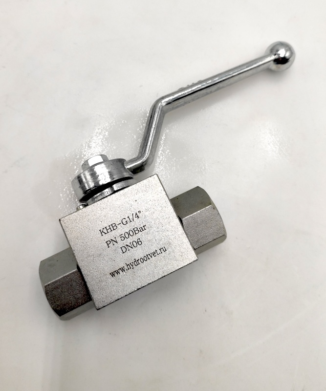 KHB-G1/4-1111-01-1 - Шаровой кран 2/2 на высокое давление, резьба G1/4"