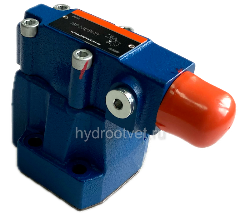 DA10-2-5X/200-17Y - Разгрузочный предохранительный клапан Ду10 с давлением настройки до 200 бар, с разностью срабатывания в 17%, внешний дренаж - Y = есть