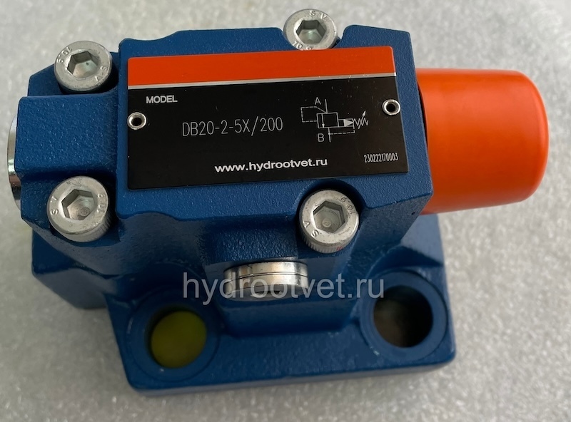 DB20-2-5X/315 - Предохранительный клапан Ду25 с давлением настройки до 315 бар, управление - X и Y - внутренние