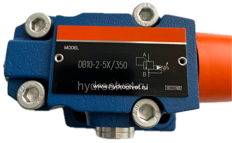 DB10-2-5X/50 - Предохранительный клапан Ду10 с давлением настройки до 50 бар, управление - X и Y - внутренние
