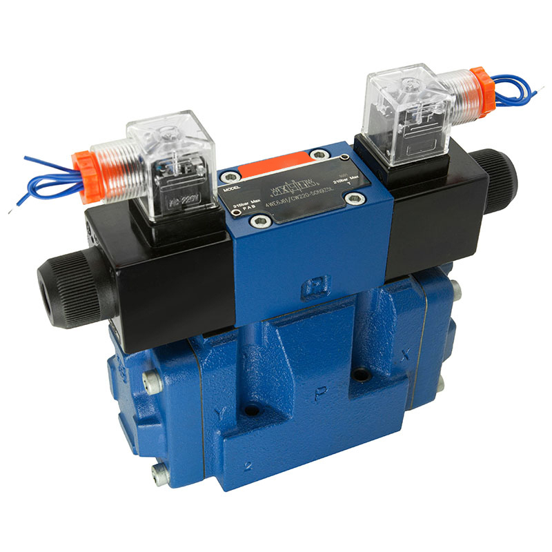 4WEH10J4X/6EW110N9ETK4/B10 - Гидрораспределитель с электроуправлением Ду10 схема J (34), напряжение W110, каналы управления ET - X и Y - внутренние