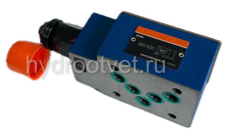 ZDB10VB2-4X/200V - Предохранительный клапан Ду 10 модульного монтажа, давление регулировки 200 бар, в каналах B → T