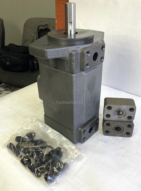 PV2R11-12/19RBAU1 - Пластинчатый нерегулируемый насос сдвоенный с рабочим объемом 13,0+19,4 см3, взаимозаменяем с насосом НПл 12,5-20/16