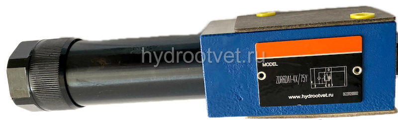 ZDR6DP1-4X/75YM - Редукционный клапан Ду 6 трехлинейный модульного монтажа с давлением регулировки до 75 бар, регулирует в канале P, обратный клапан - М = нет