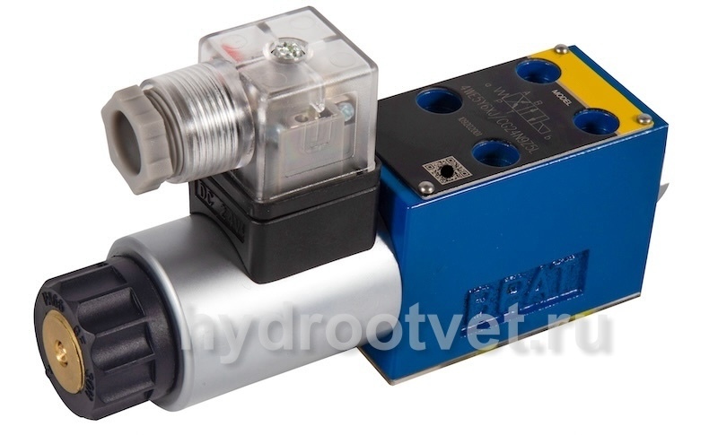 4WE5N6X/CG24N9Z5L - Гидрораспределитель золотниковый Ду 5 с электроуправлением, схема N (574), электроуправление G24, возврат - пружинный