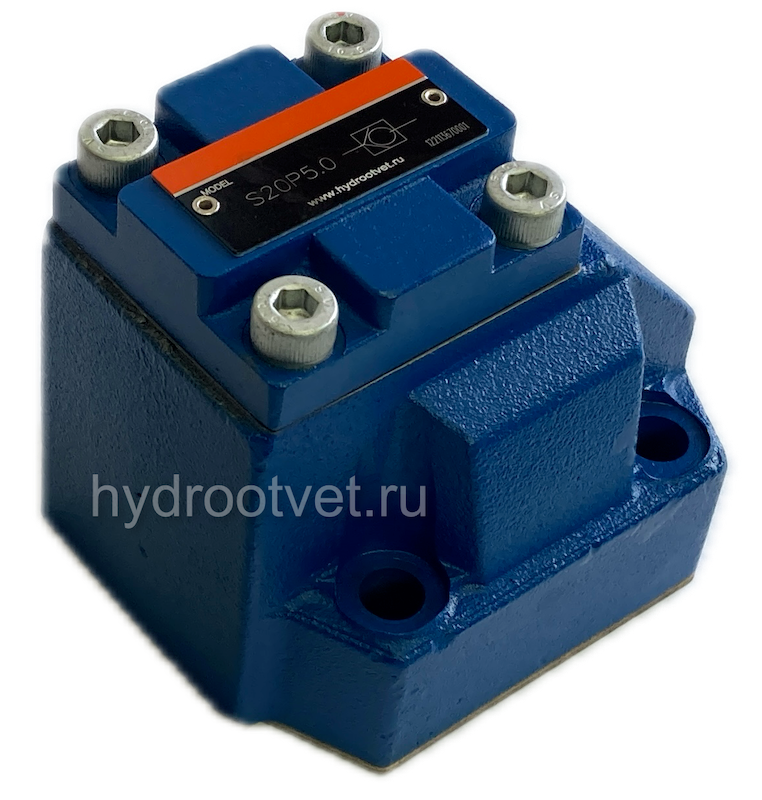 S20P0-10/ - Обратный клапан для монтажа на плиту Ду25, давление открытия 0 бар, уплотнение NBR