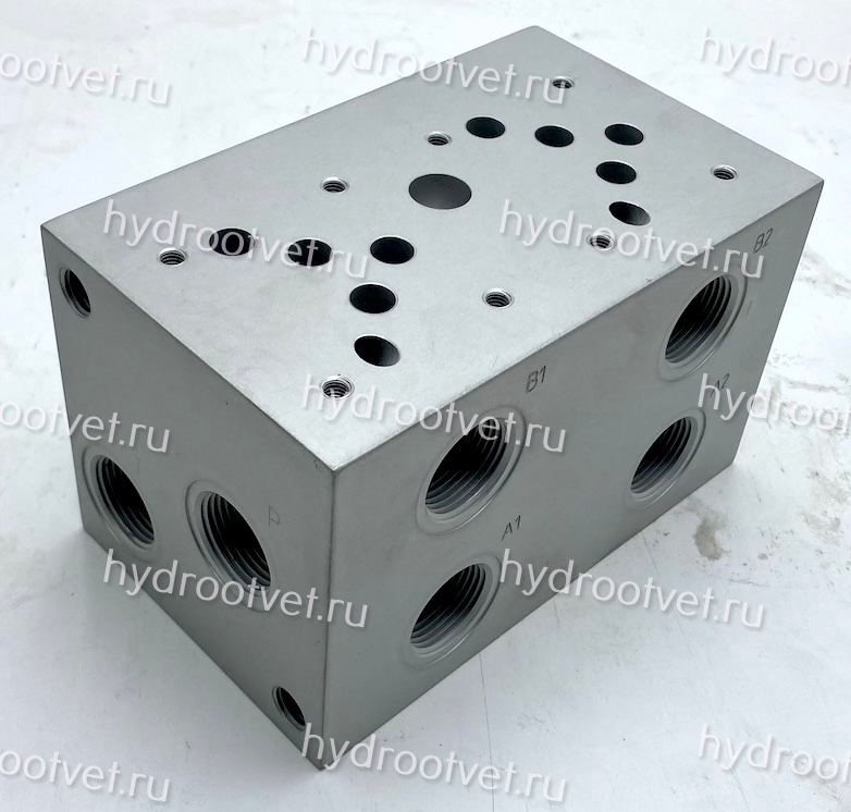 PD10-10A2-AL - двухместная плита для гидравлических распределителей и клапанов NG10