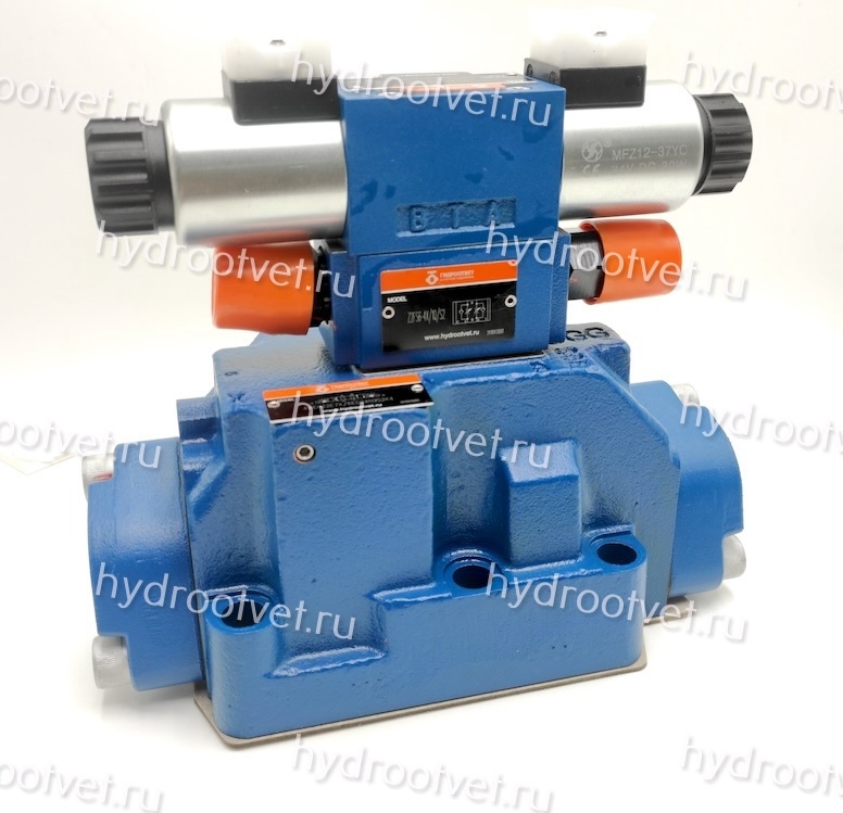 4WEH22E7X/6EG24N9S2K4 - Гидрораспределитель с электроуправлением Ду25 схема E (44), напряжение G24, каналы управления X и Y - внешние