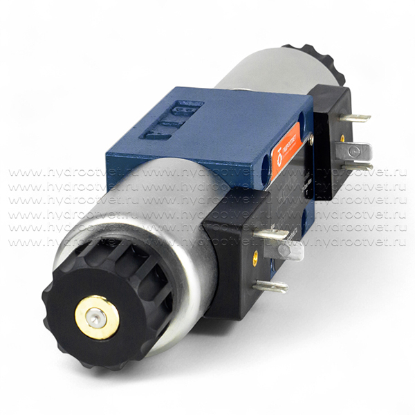 4WE6E61/CG24N9K4 - Гидрораспределитель золотниковый Ду 6 с электроуправлением, схема E (44), электроуправление G24, возврат - пружинный