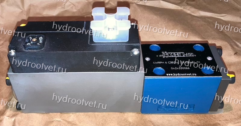 4WRPH6C3B24L–2X/G24Z4/M - Сервораспределитель Ду6 с обратной связью по положению золотника без усилителя, номинальный расход 24 л/мин, характеристика L - линейная, схема C3