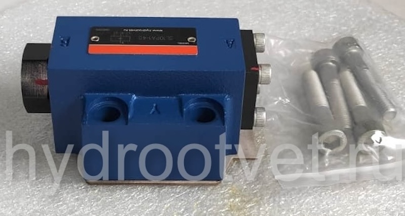 SL10PA1-40 - Гидрозамок для монтажа на плиту Ду10, дренаж - L = есть, А = с предварительным открытием (стандартный вариант), давление открытия 1,5 бар