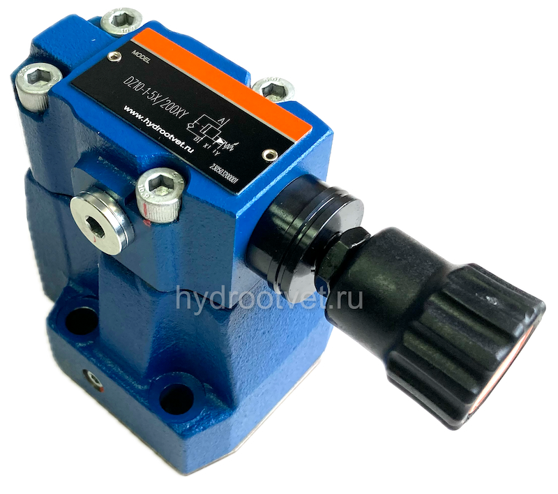 DZ10-1-5X/200XY - Клапан последовательности непрямого действия Ду10, с обратным клапаном с давлением регулировки до 200 бар, каналы управления X и Y - внешние