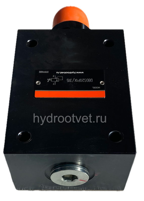 DBDS10P1X/100 - Предохранительный клапан прямого управления Ду10, давление регулировки до 100 бар, тип монтажа - на плиту, элемент регулировки S = винт