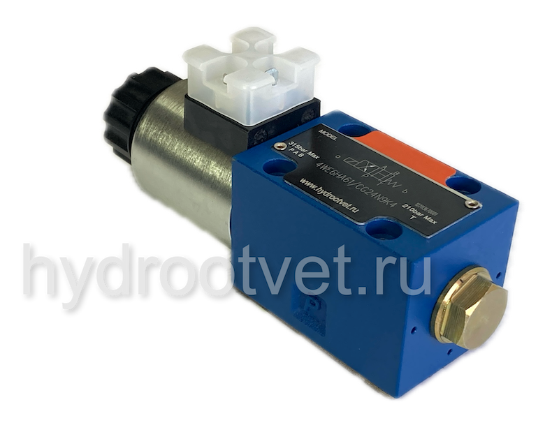 4WE6EA61/CG24N9K4 - Гидрораспределитель золотниковый Ду 6 с электроуправлением, схема EA (44-1), электроуправление G24, возврат - пружинный
