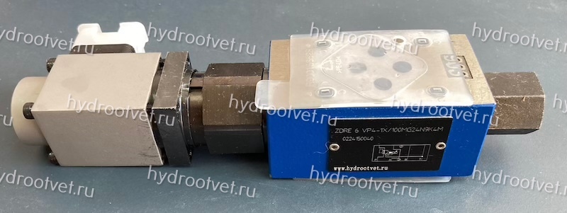 ZDRE6VP2-1X/210MG24K4M - Пропорциональный редукционный клапан Ду6, давление регулировки до 210 бар, монтаж - модульный
