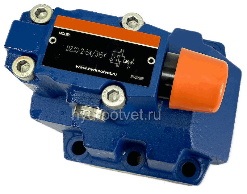 DZ30-1-5X/200XY - Клапан последовательности непрямого действия Ду32, с обратным клапаном с давлением регулировки до 200 бар, каналы управления X и Y - внешние