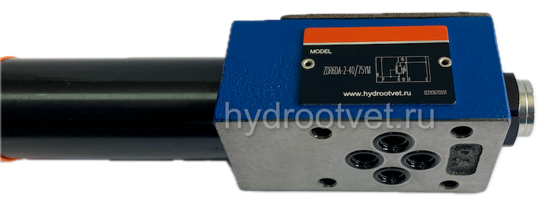 ZDR6DA2-4X/75Y - Редукционный клапан Ду 6 трехлинейный модульного монтажа с давлением регулировки до 75 бар, регулирует в канале A, обратный клапан - есть