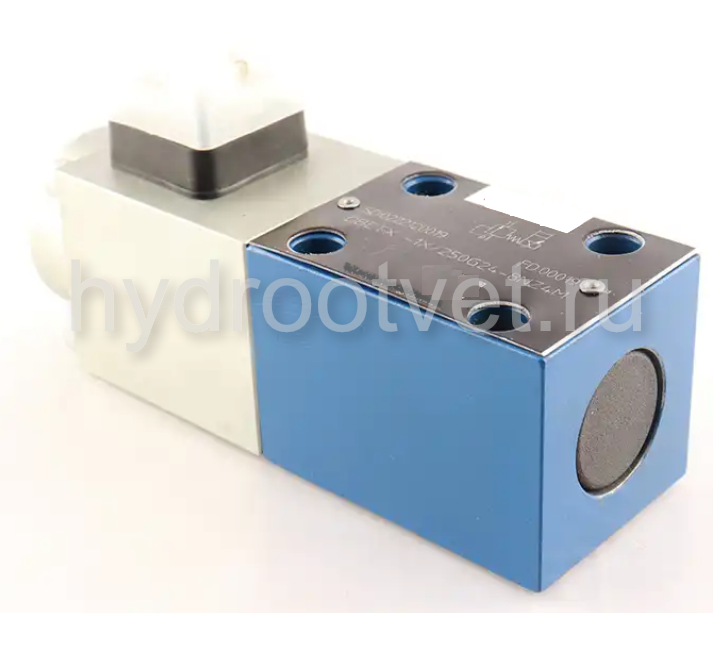 DBETX–1X/315G24–25Z4M - Пропорциональный предохранительный клапан (расход до 1 л/мин), давление регулировки до 315 бар, сила тока на катушке 2.5 A max