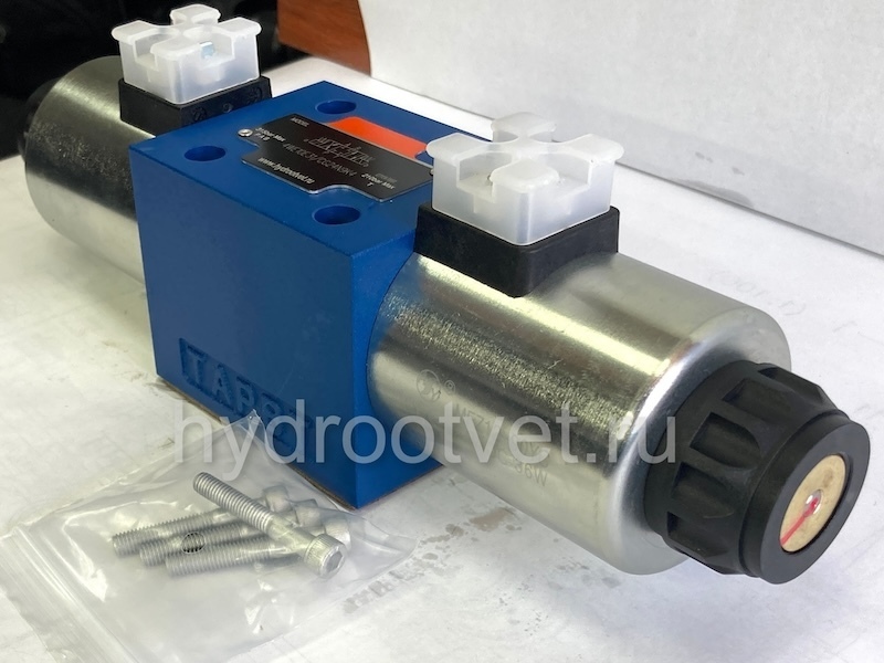 4WE10F31/CG24N9K4 - Гидрораспределитель золотниковый Ду 10 с электроуправлением G24, схема F (54), возврат - пружинный