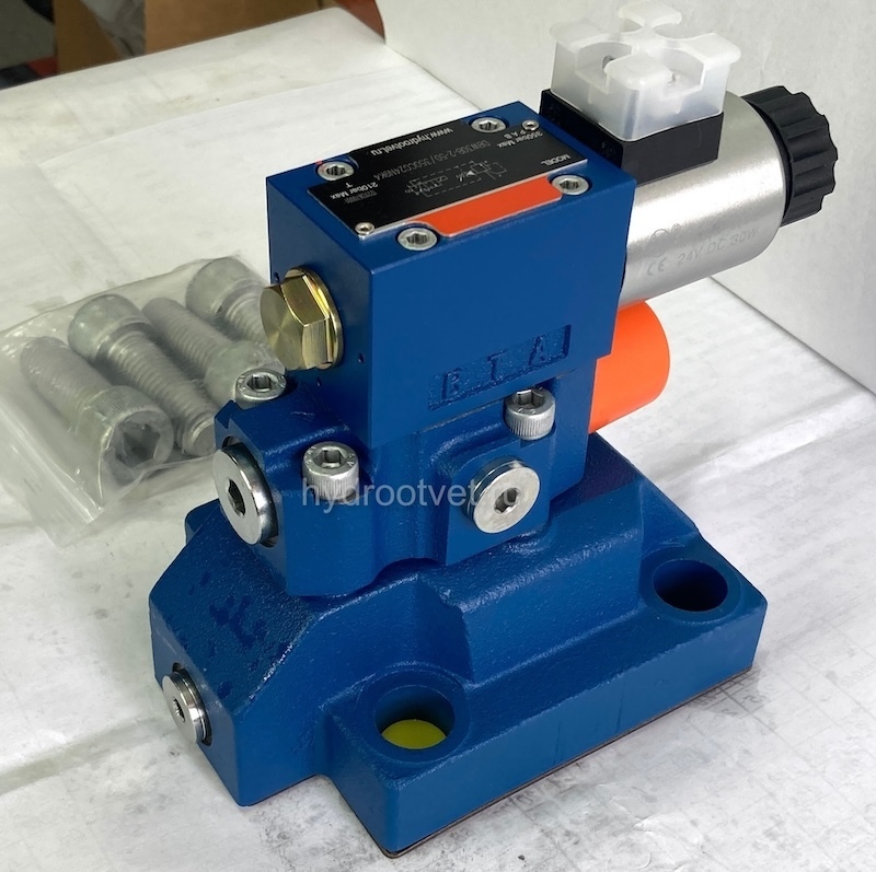 DBW30B2-5X/350CG24N9K4 - Предохранительный клапан Ду32 с давлением настройки до 350 бар, управление - X и Y - внутренние с разгрузкой B = открыт с электроуправлением G24