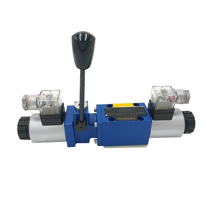 4WEMM6L6X/CG24N9Z4 - Гидрораспределитель золотниковый Ду6 с электрическим и ручным управлением от рычага, схема L (74), электроуправление G24, возврат - пружинный