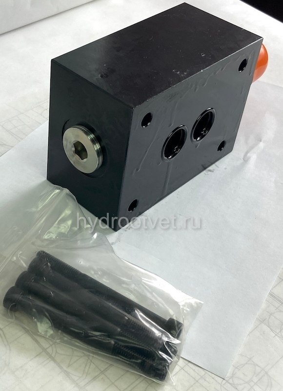 DBDS20P1X/100 - Предохранительный клапан прямого управления Ду20, давление регулировки до 100 бар, тип монтажа - на плиту, элемент регулировки S = винт