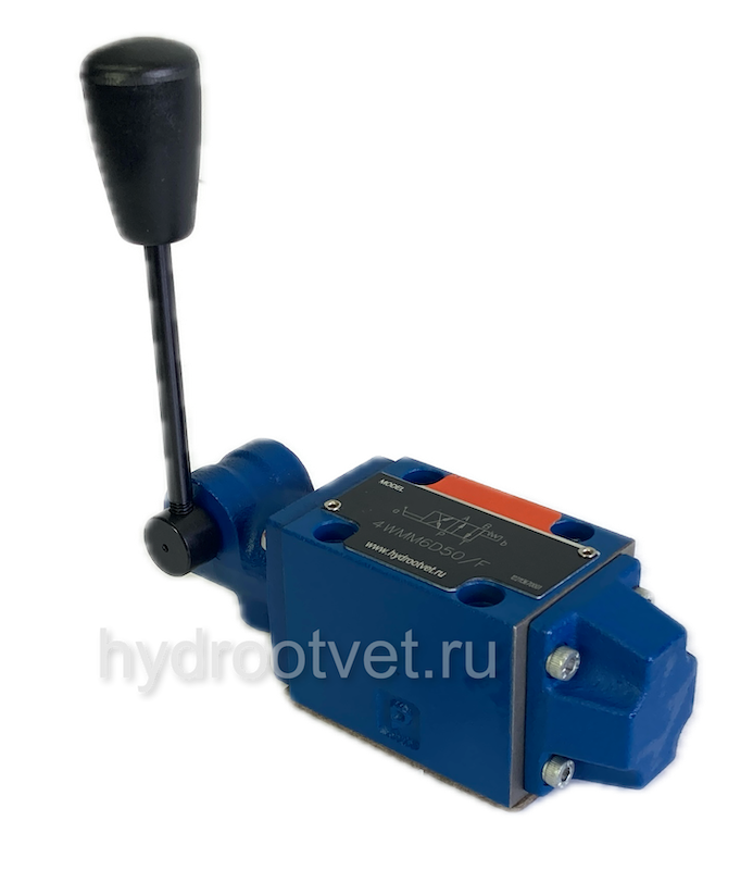 3WMM6A50/F - Гидрораспределитель Ду 6 с ручным управлением, схема A (573), возврат - F = фиксатор