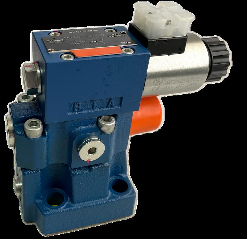 DBW10A2-5X/315CG24N9K4 - Предохранительный клапан Ду10 с давлением настройки до 315 бар, управление - X и Y - внутренние с разгрузкой A = закрыт с электроуправлением G24