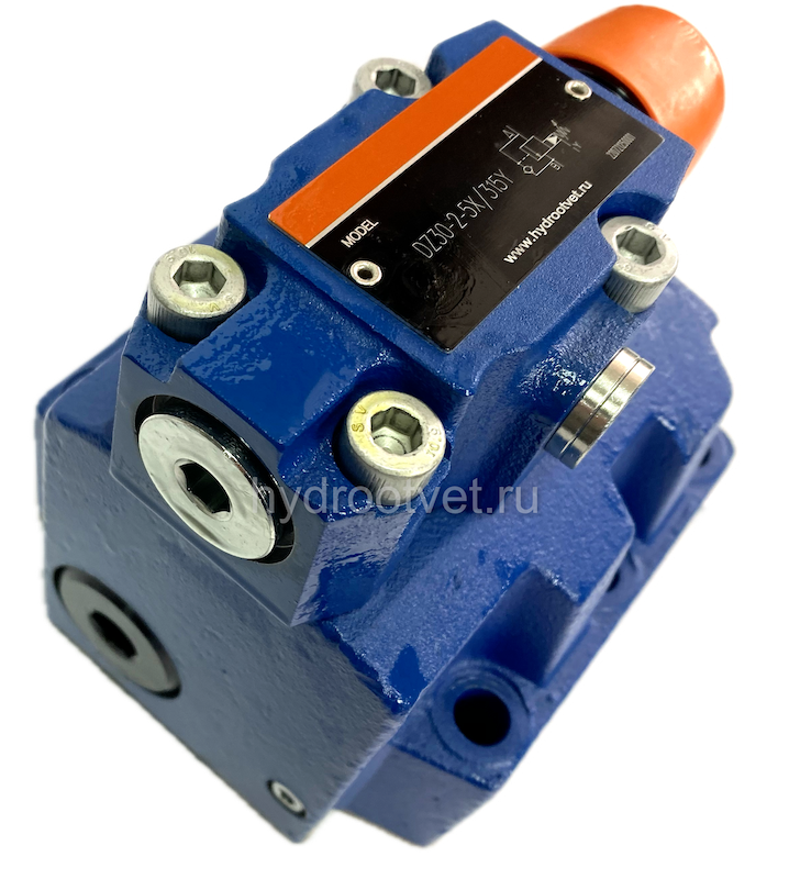 DZ30-2-5X/200XY - Клапан последовательности непрямого действия Ду32, с обратным клапаном с давлением регулировки до 200 бар, каналы управления X и Y - внешние