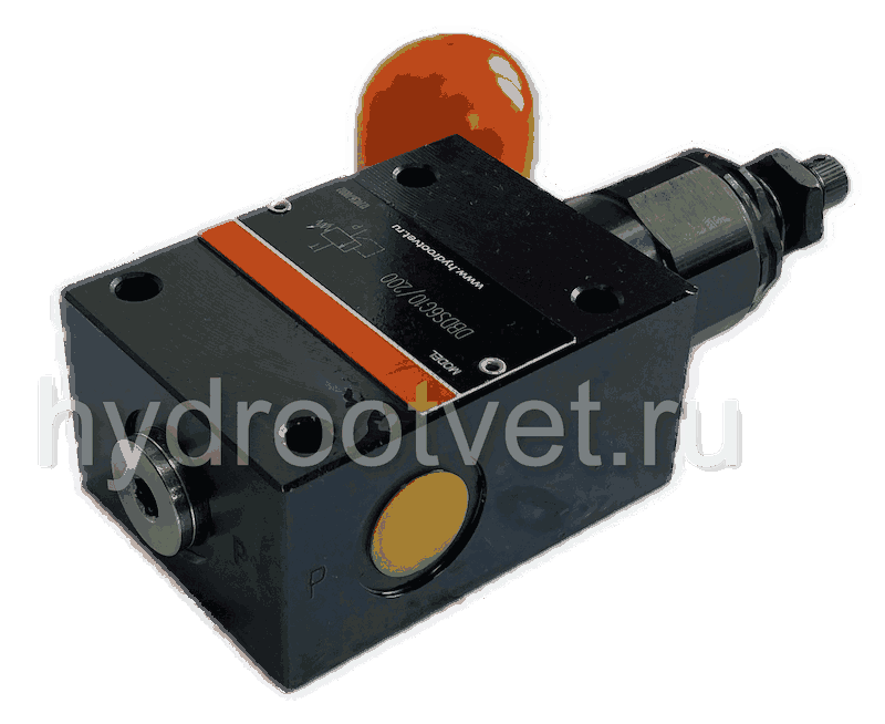 DBDH6G1X/200 - Предохранительный клапан прямого управления Ду6, давление регулировки до 200 бар, тип монтажа - резьбовой, элемент регулировки H = рукоятка